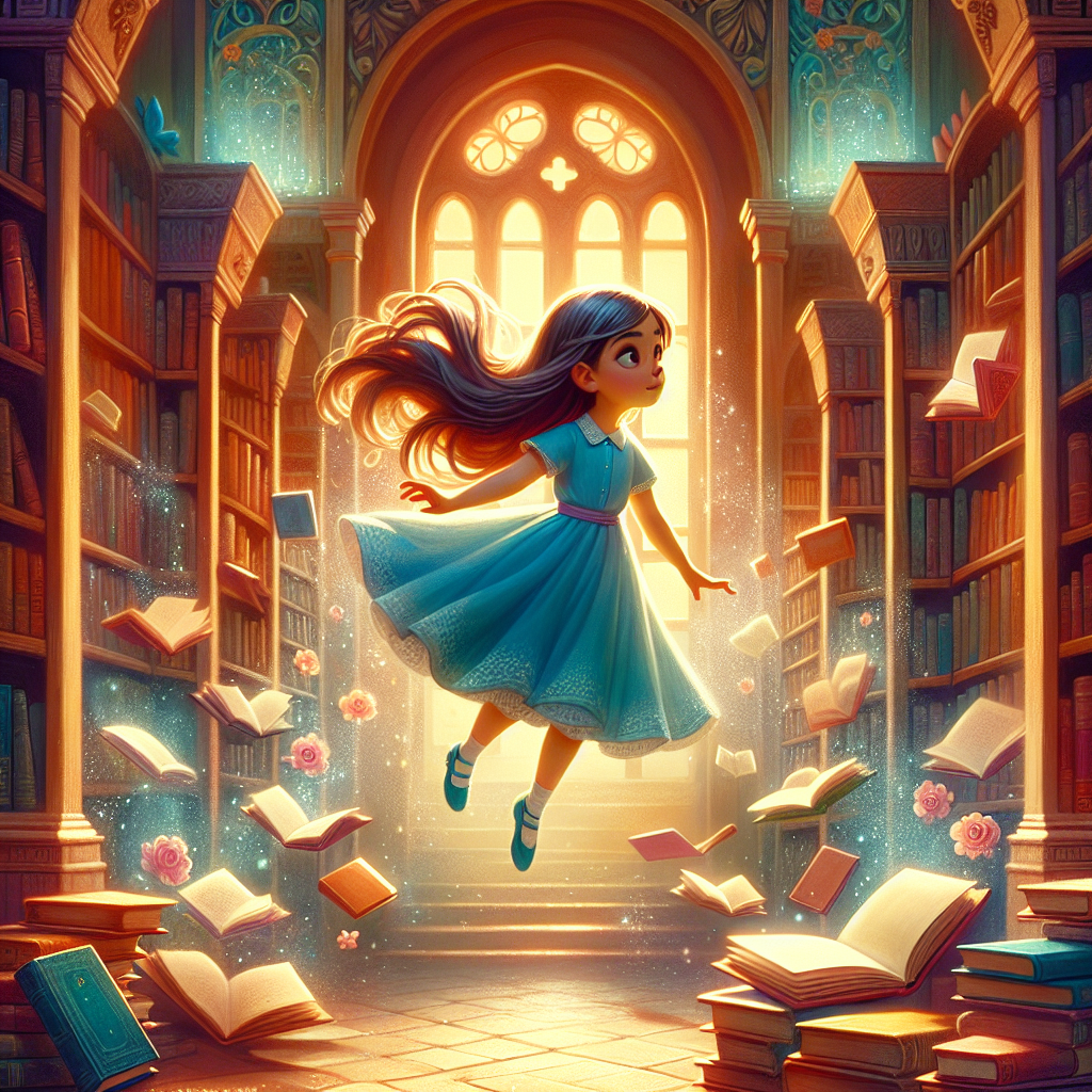 The Curious Girl and the Magic Bookshelf