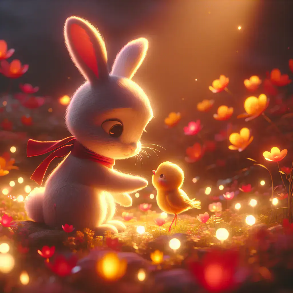 Illustration for "The Rabbit and the Tortoise"